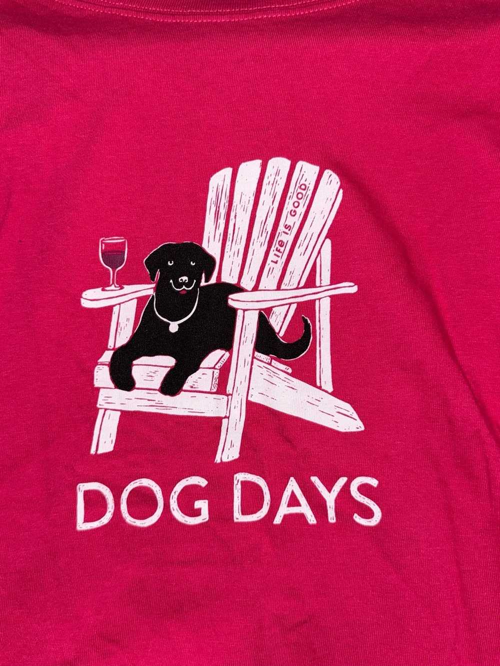 Life Is Good Hot Pink 'Dog Days' Long Sleeve Tee - Picture 6 of 6